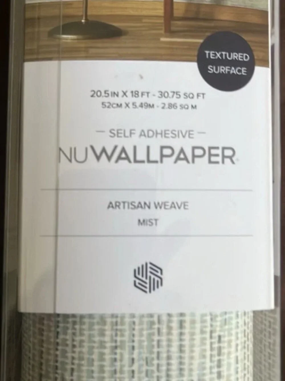 NuWallpaper Green Grassweave Peel and Stick Wallpaper